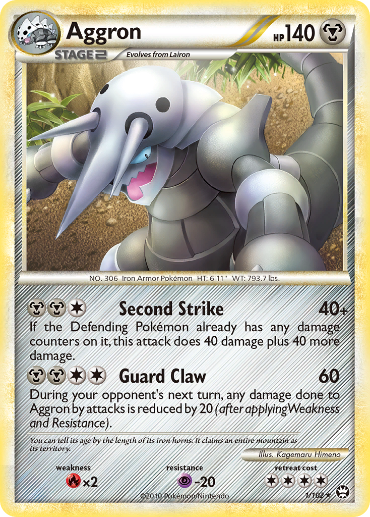 Triumphant Non - Holo Aggron #1/102